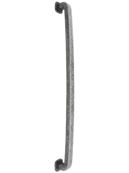 Belcastel Flat-Bottom Appliance Pull - 18 inch Center-to-Center in Distressed Antique Silver.